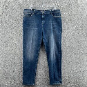 Mint Velvet Jeans Womens Plus 18R Blue Stretch Denim Slim